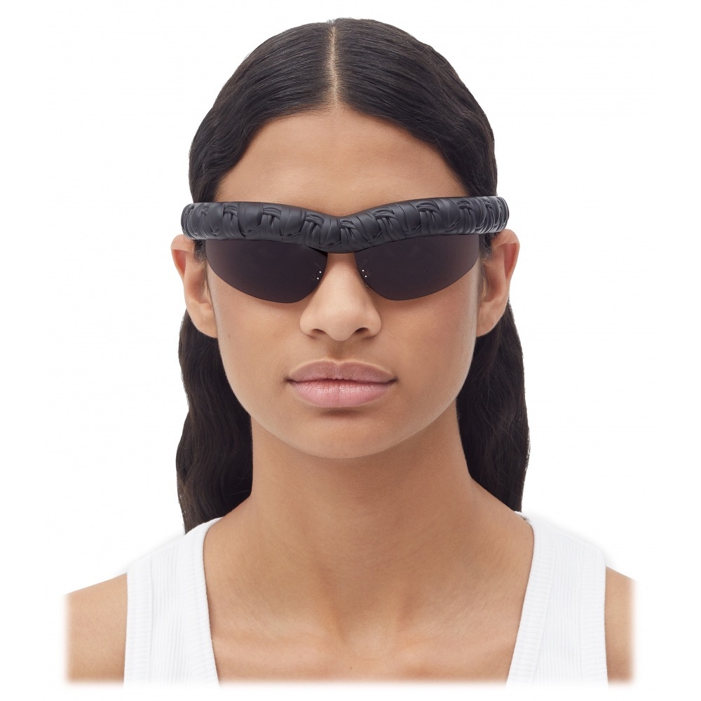 New Authentic BOTTEGA VENETA – BOLD HALF RIM ‘BV1209S’ SUNGLASSES /BLACK